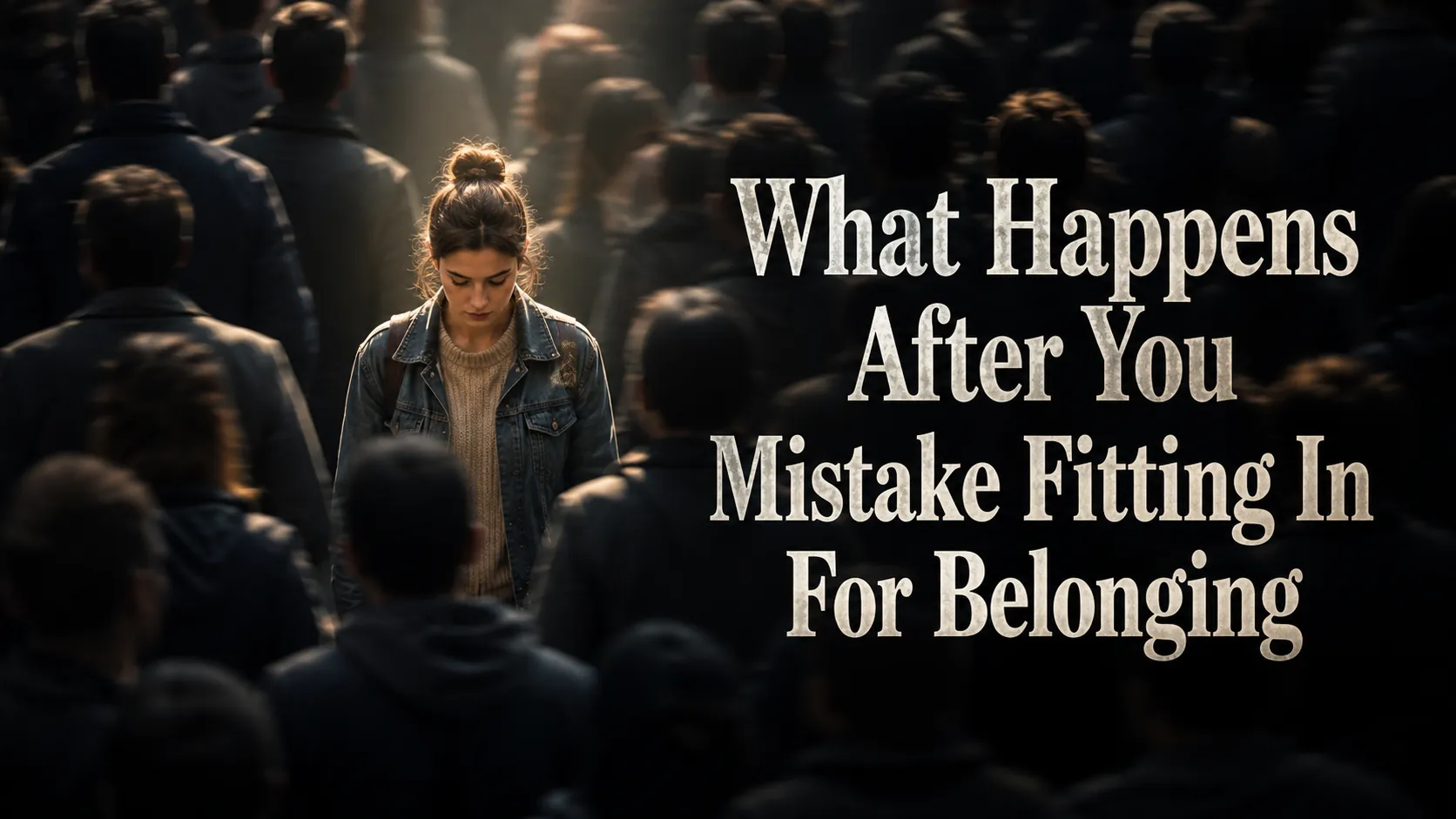 What happens after you mistake fitting in for belonging