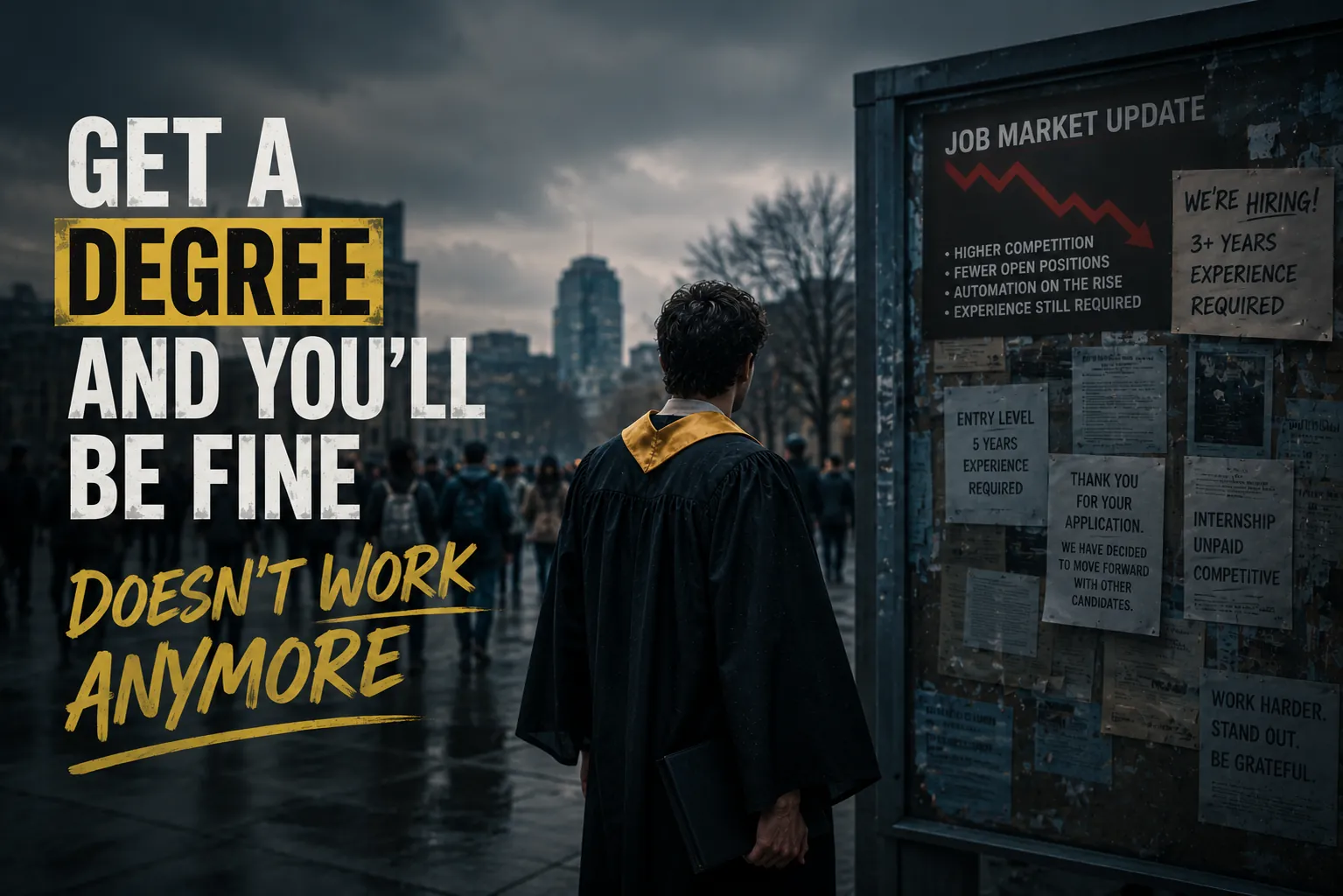 Get a degree and you ll be fine doesn t work anymore